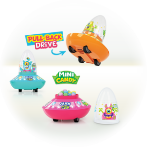 JB ALIEN CAR – hračka + mini dražé 8g